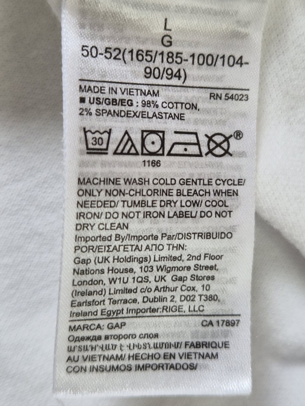 GAP White Stretch Pique Polo Shirt Mens L Golf Preppy Quiet Luxury Old Money Top - Picture 6 of 8